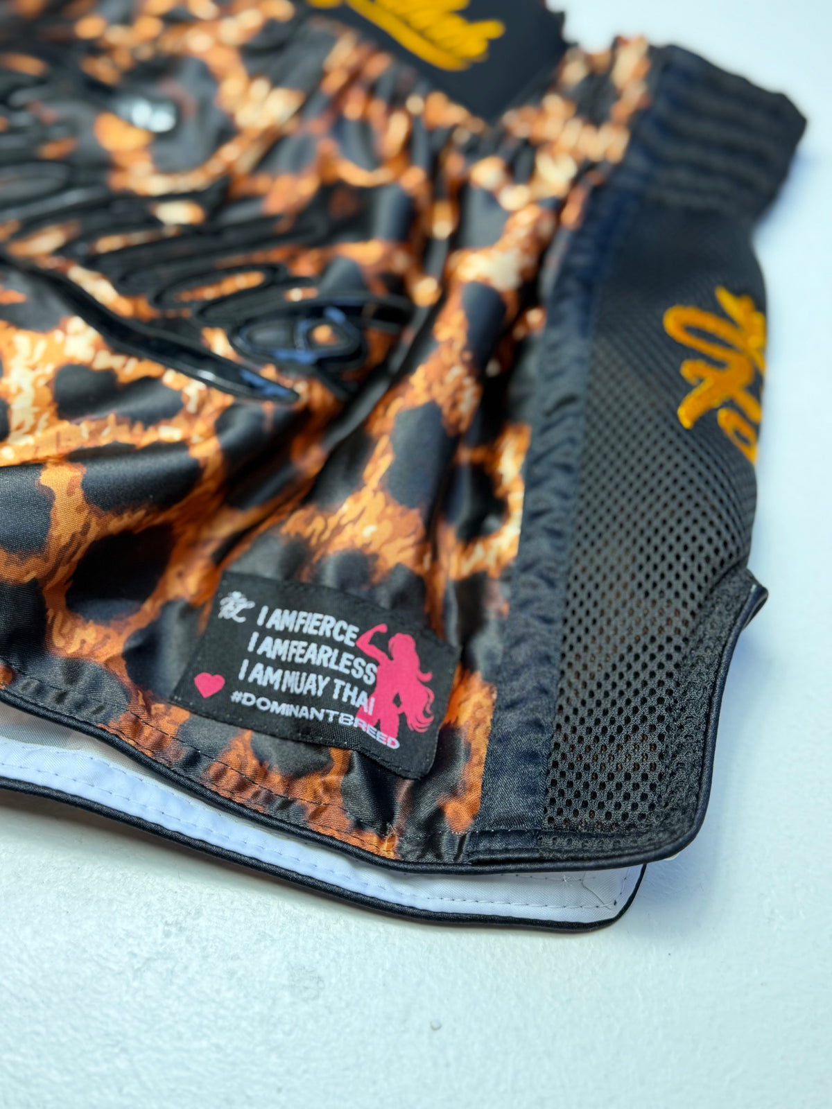Miss Fightlab Leopard print Thai boxing shorts Fightlab