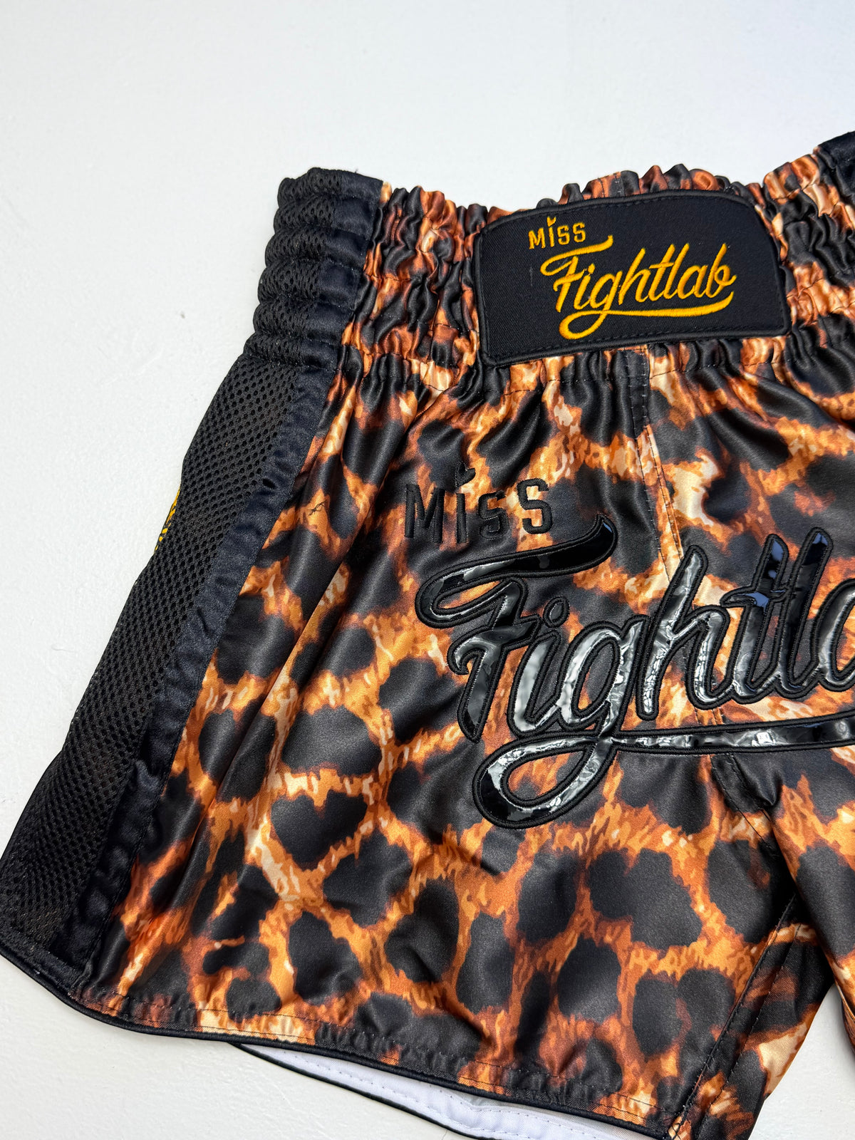 Miss Fightlab Leopard print Thai boxing shorts Fightlab