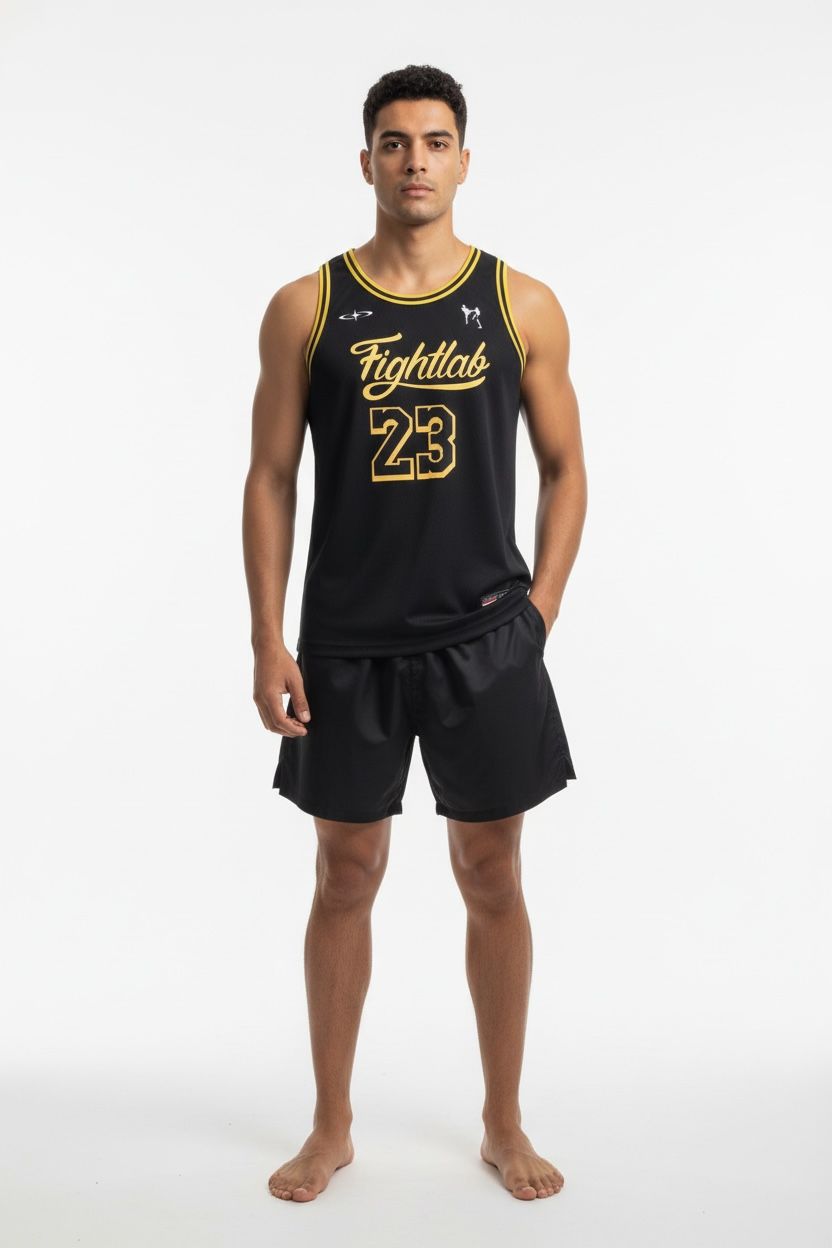 Fightlab Arena Jersey – Championship Edition (Black/Gold #23) Fightlab